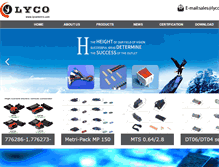 Tablet Screenshot of lycoelectric.com
